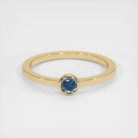 0.46 Ct. Sapphire Ring, 18K Yellow Gold 1