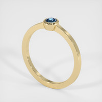 0.46 Ct. Sapphire Ring, 18K Yellow Gold 2