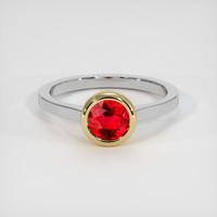 1.07 Ct. Ruby Ring, 14K Yellow & White 1