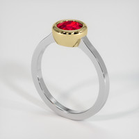 1.07 Ct. Ruby Ring, 14K Yellow & White 2