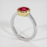 1.55 Ct. Ruby Ring, 14K Yellow & White 2