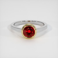 1.56 Ct. Ruby Ring, 14K Yellow & White 1