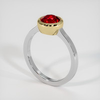 1.56 Ct. Ruby Ring, 14K Yellow & White 2