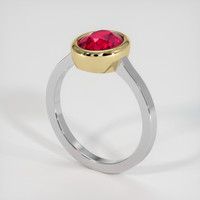 2.03 Ct. Ruby Ring, 14K Yellow & White 2