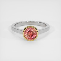 1.67 Ct. Padparadscha Sapphire Ring, 14K Yellow & White 1