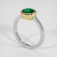 1.23 Ct. Emerald Ring, 18K Yellow & White 2