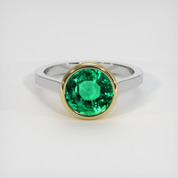 2.60 Ct. Emerald Ring, 18K Yellow & White 1