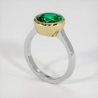 2.60 Ct. Emerald Ring, 18K Yellow & White 2