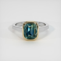 4.07 Ct. Sapphire Ring, 18K Yellow & White 1