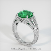 2.95 Ct. Emerald Ring, Platinum 950 2