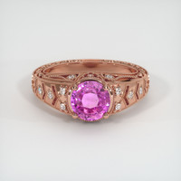 1.72 Ct. Pink Sapphire Ring, 14K Rose Gold 1
