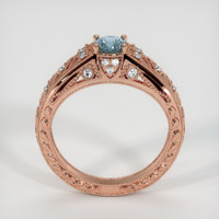 0.60 Ct. Greyish Blue Sapphire Ring, 14K Rose Gold 3