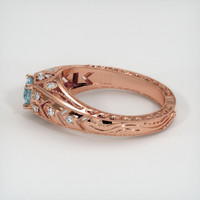 0.60 Ct. Greyish Blue Sapphire Ring, 14K Rose Gold 4