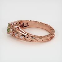 0.59 Ct. Yellowish Green Sapphire Ring, 14K Rose Gold 4