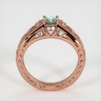 0.57 Ct. Green Sapphire Ring, 14K Rose Gold 3