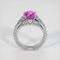 4.04 Ct. Purplish Pink Sapphire Ring, 10K White Gold 3