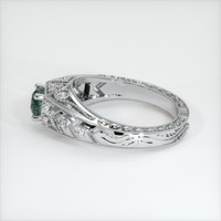 0.48 Ct. Greyish Blue Sapphire Ring, 14K White Gold 4