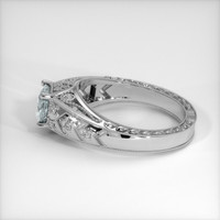 1.25 Ct. Bluish Green Sapphire Ring, 14K White Gold 4