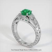 1.25 Ct. Emerald Ring, 18K White Gold 2