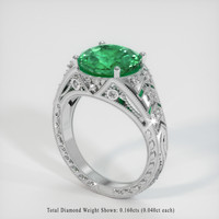 2.95 Ct. Emerald Ring, 18K White Gold 2