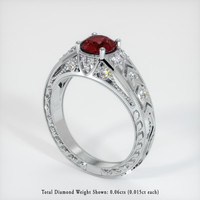 Ruby Ring 1.08 Ct., 18K White Gold Preview
