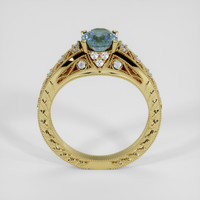 1.04 Ct. Bluish Green Sapphire Ring, 14K Yellow Gold 3