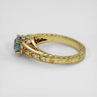 1.04 Ct. Bluish Green Sapphire Ring, 14K Yellow Gold 4