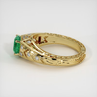 1.25 Ct. Emerald Ring, 18K Yellow Gold 4