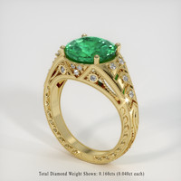 2.95 Ct. Emerald Ring, 18K Yellow Gold 2
