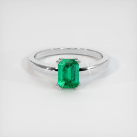 0.82 Ct. Emerald Ring, Platinum 950 1