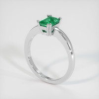 0.82 Ct. Emerald Ring, Platinum 950 2