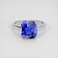 5.50 Ct. Blue Sapphire Ring, Platinum 950 1