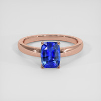 2.24 Ct. Blue Sapphire Ring, 14K Rose Gold 1