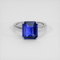 5.06 Ct. Blue Sapphire Ring, 10K White Gold 1