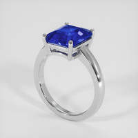 5.06 Ct. Blue Sapphire Ring, 10K White Gold 2