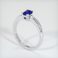 0.76 Ct. Blue Sapphire Ring, 10K White Gold 2