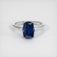 3.87 Ct. Sapphire Ring, 14K White Gold 1
