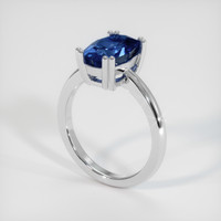 3.87 Ct. Sapphire Ring, 14K White Gold 2