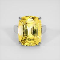 29.17 Ct. Yellow Sapphire Ring, 14K White Gold 1