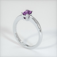 0.68 Ct. Sapphire Ring, 14K White Gold 2