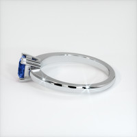 0.99 Ct. Blue Sapphire Ring, 18K White Gold 4