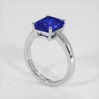 4.22 Ct. Blue Sapphire Ring, 18K White Gold 2