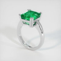6.20 Ct. Emerald Ring, 18K White Gold 2