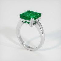 4.95 Ct. Emerald Ring, 18K White Gold 2