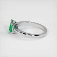 0.78 Ct. Emerald Ring, 18K White Gold 4