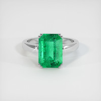 3.56 Ct. Emerald Ring, 18K White Gold 1