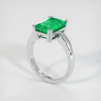 3.56 Ct. Emerald Ring, 18K White Gold 2