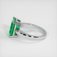 3.56 Ct. Emerald Ring, 18K White Gold 4