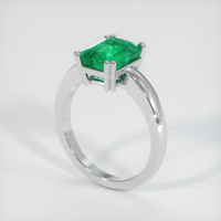 2.63 Ct. Emerald Ring, 18K White Gold 2