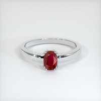 0.94 Ct. Ruby Ring, 18K White Gold 1